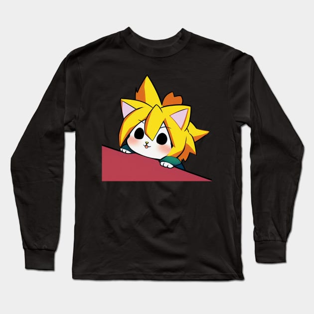 Super Hero Bongo Cat Long Sleeve T-Shirt by BAYFAIRE